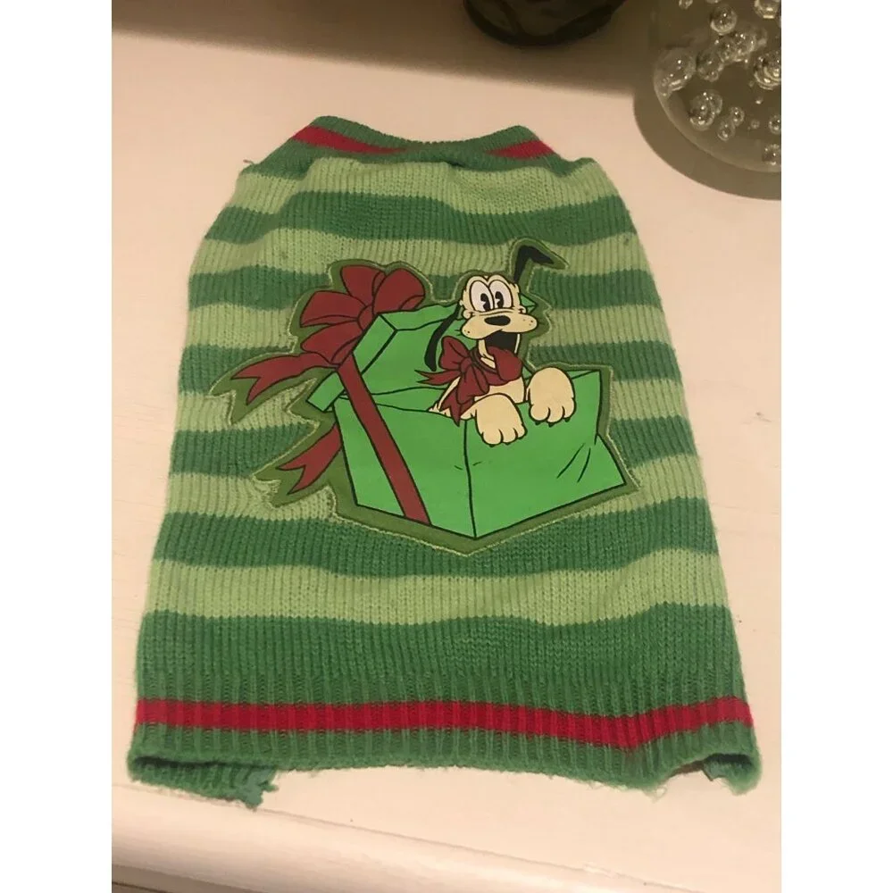 Pet Dog Disney Holiday Goofy Sweater Size Medium